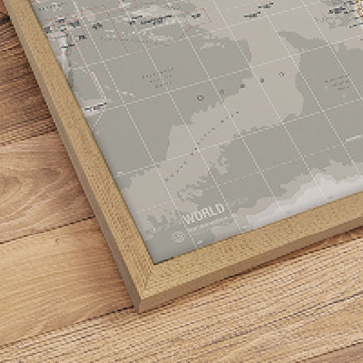 Verdenskort plakat i ramme - Incado