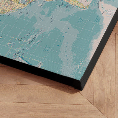 Verdenskort lærredstryk - Incado