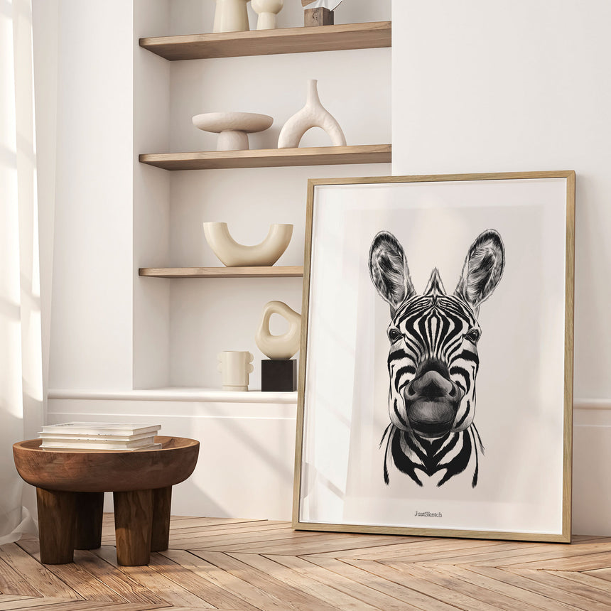 Plakat - Face Of A Zebra - Incado