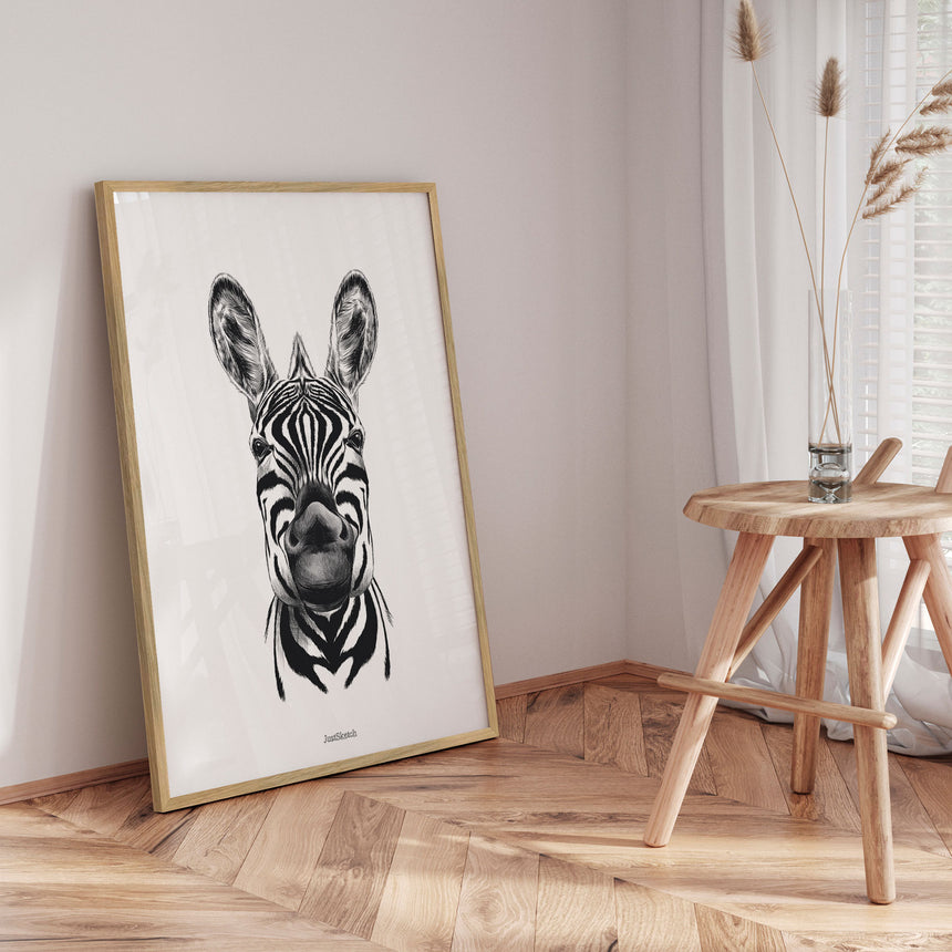Plakat - Face Of A Zebra - Incado