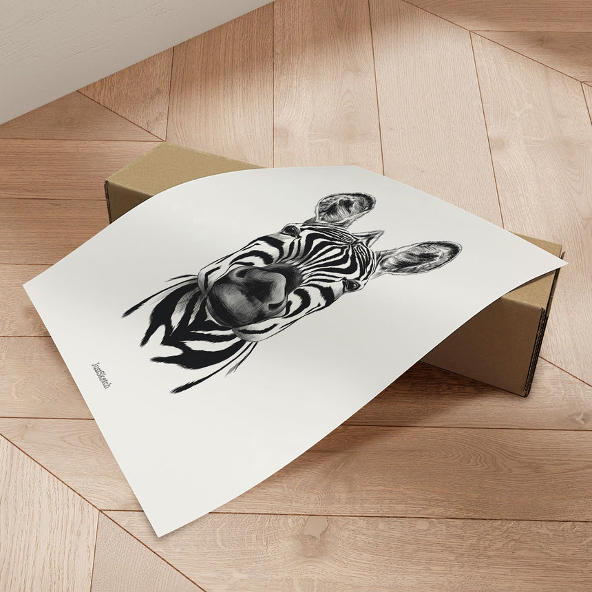 Plakat - Face Of A Zebra - Incado