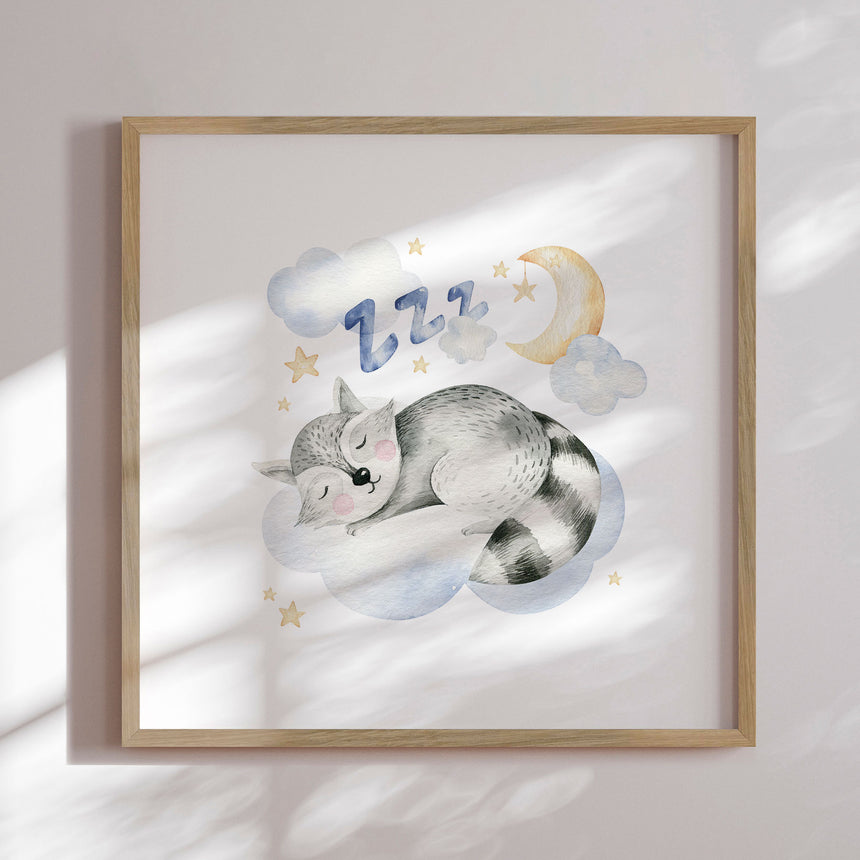 Plakat - Moonlight Raccoon - Memory Art - Incado