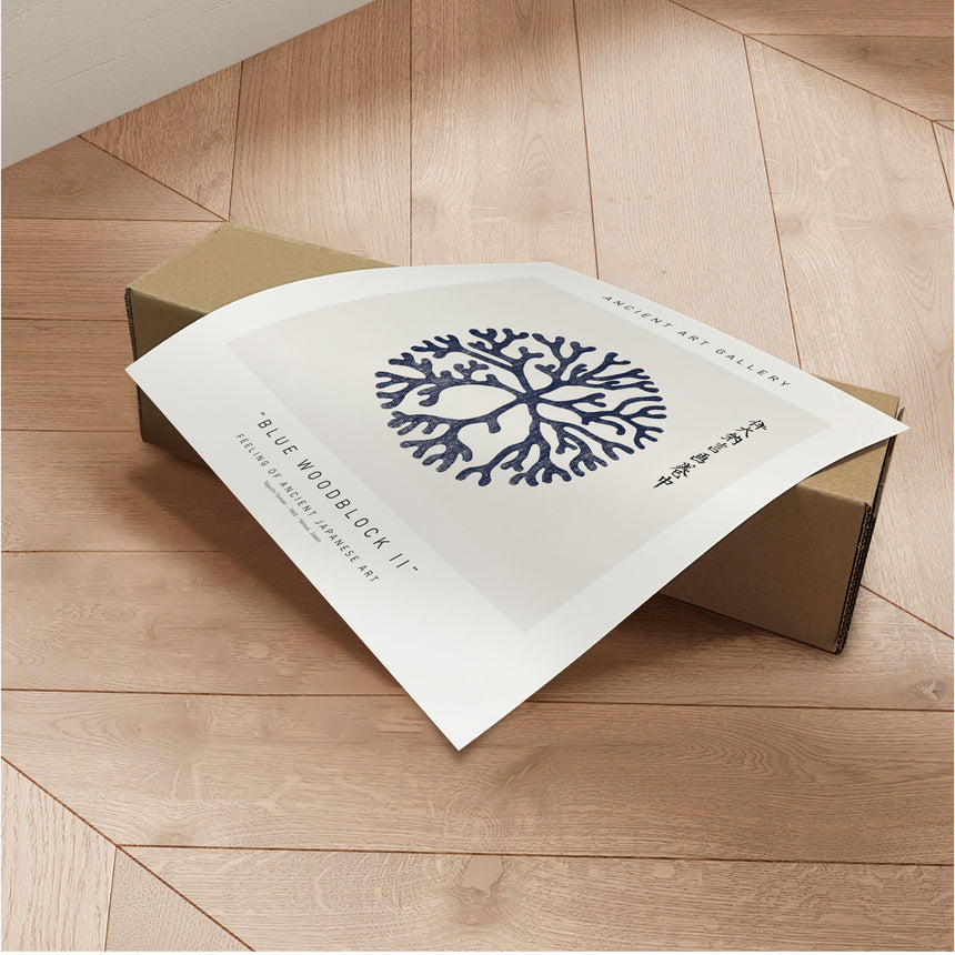 Plakat - Blue Woodblock II - Ancient Art - Incado