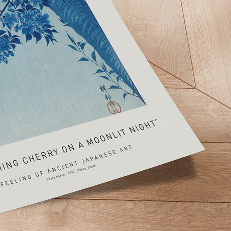 Plakat - Blossoming Cherry On a Moonlit Night - Ancient Art - Incado