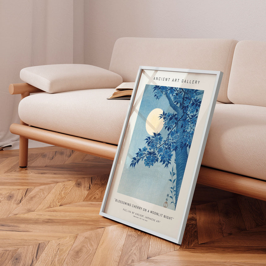 Plakat - Blossoming Cherry On a Moonlit Night - Ancient Art - Incado