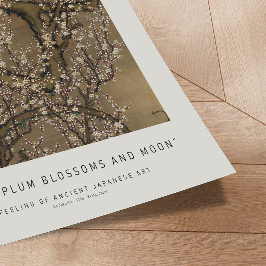 Plakat - White Plum Blossoms And Moon - Ancient Art - Incado