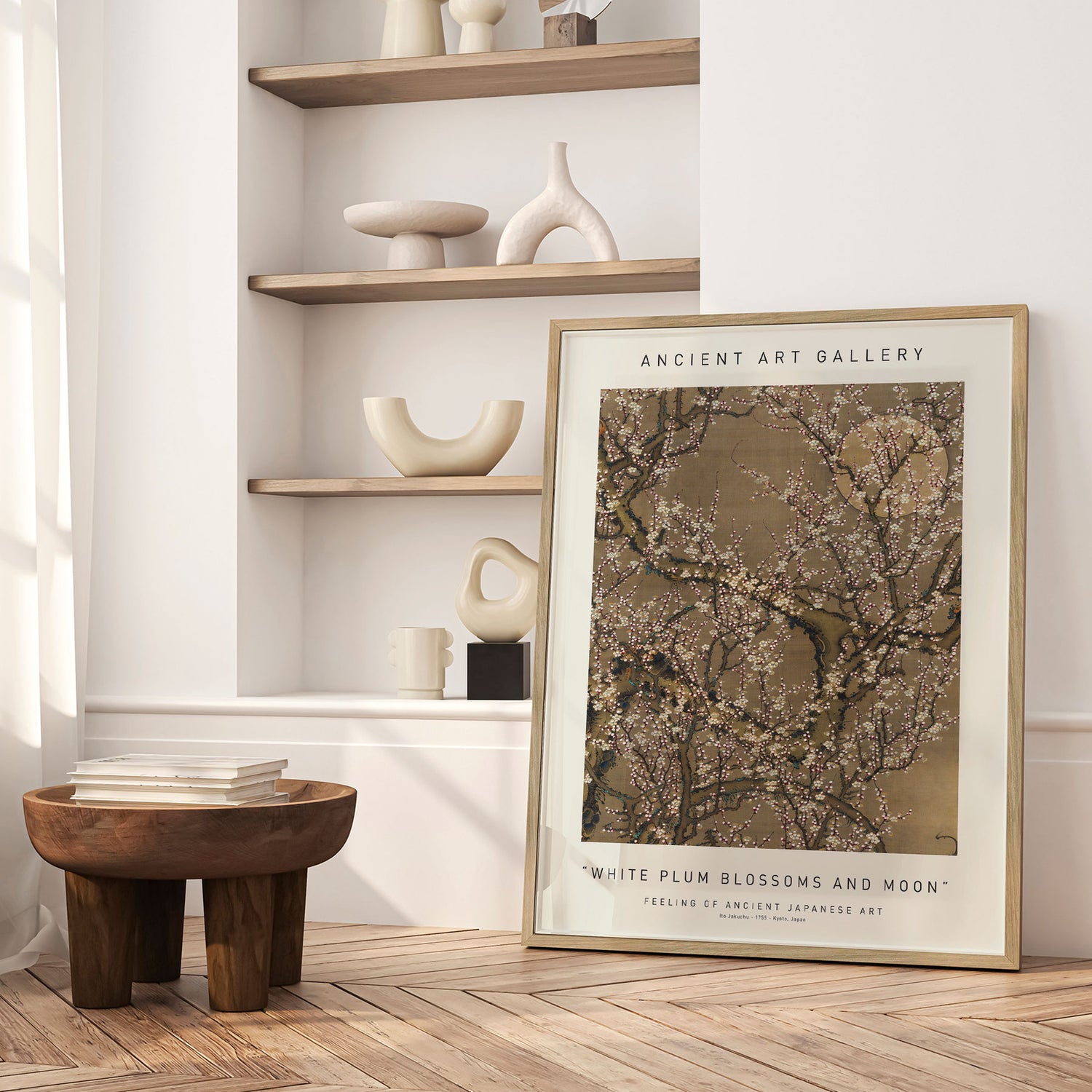 Plakat - White Plum Blossoms And Moon - Ancient Art - Incado
