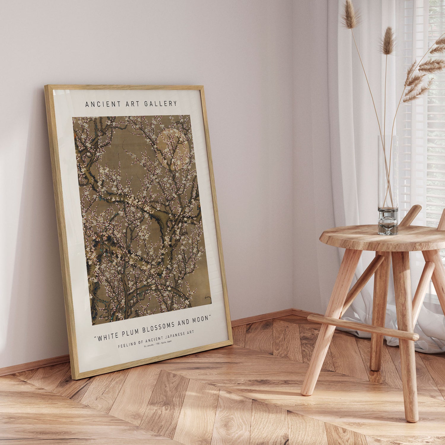 Plakat - White Plum Blossoms And Moon - Ancient Art - Incado