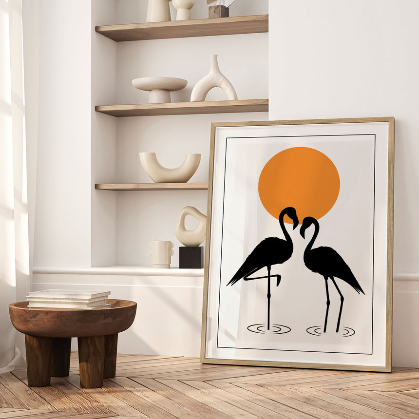 Plakat - Flamingo Sunset - Incado