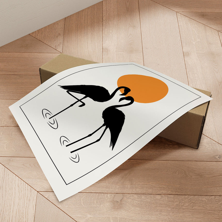 Plakat - Flamingo Sunset - Incado