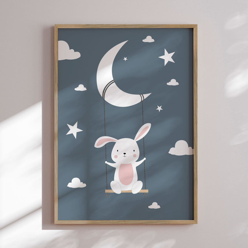 Plakat - Rabbit On a Swing - Memory Art - Incado