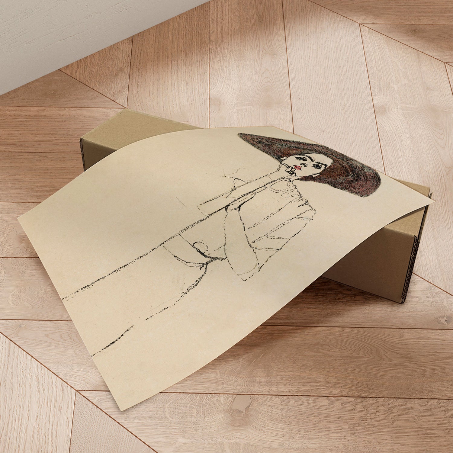 Plakat - Portrait Féminin III - Egon Schiele - Incado