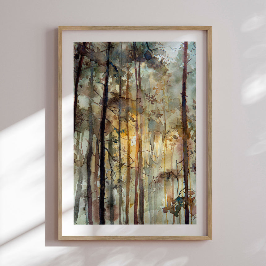 Plakat - Watercolor Forest I