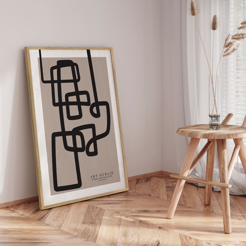Plakat - Black Lines - Art Oublié - Incado