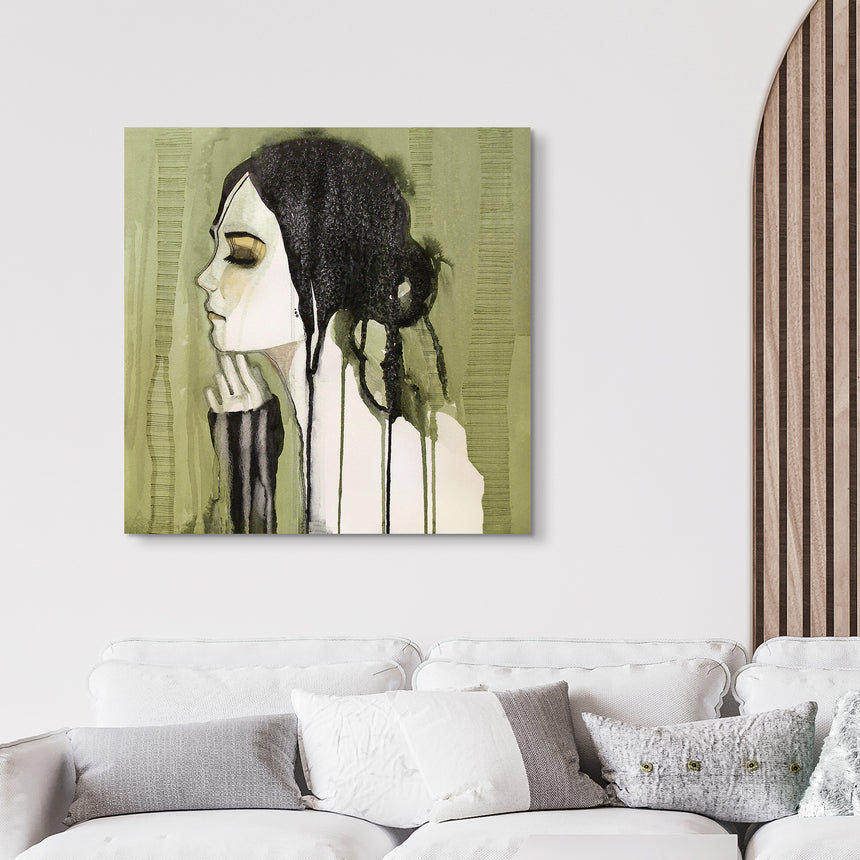 Lærredstryk - Green Lady - Incado