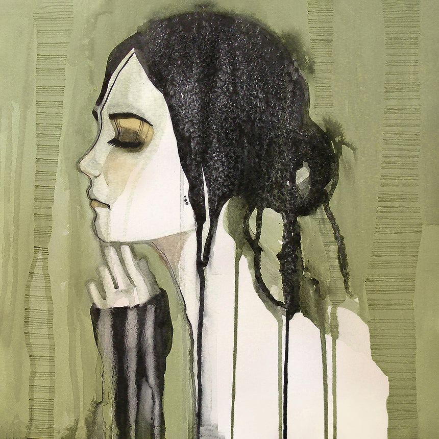 Lærredstryk - Green Lady - Incado