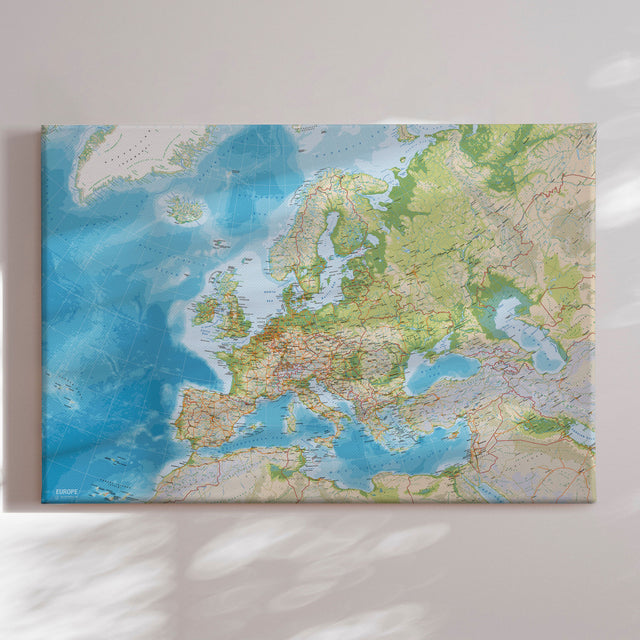 Europakort - Classic - Lærredstryk - Incado