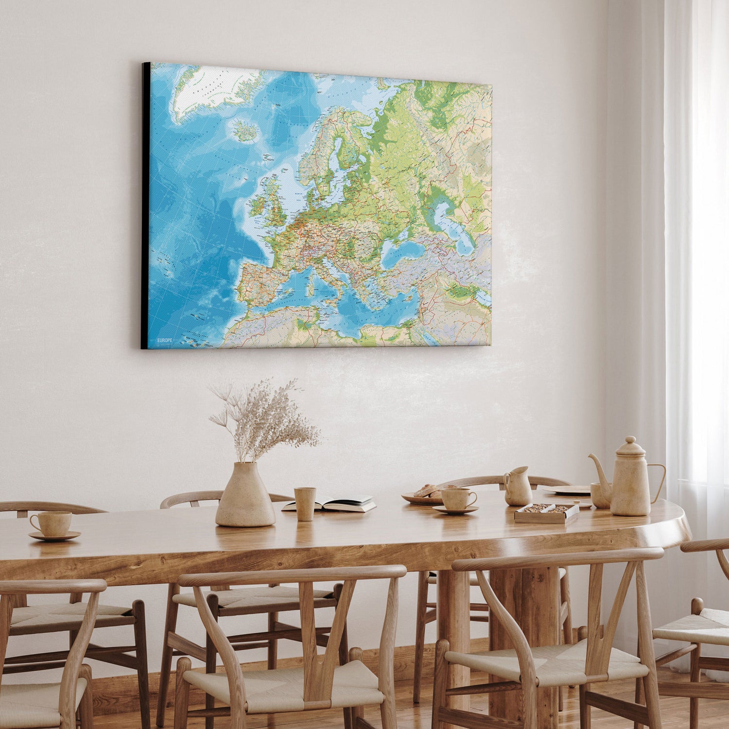 Europakort - Classic - Lærredstryk - Incado