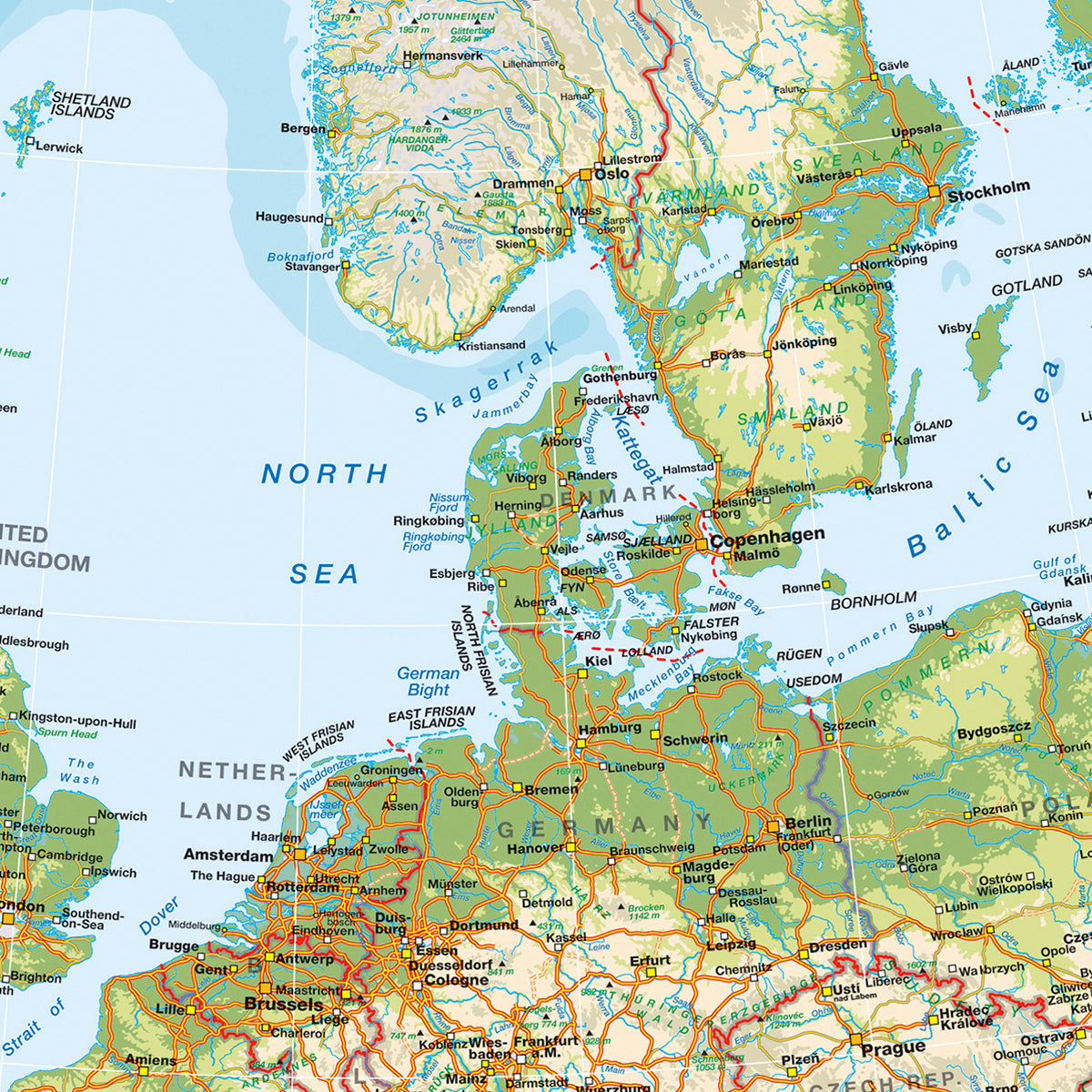 Europakort - Classic - Plakat - Incado