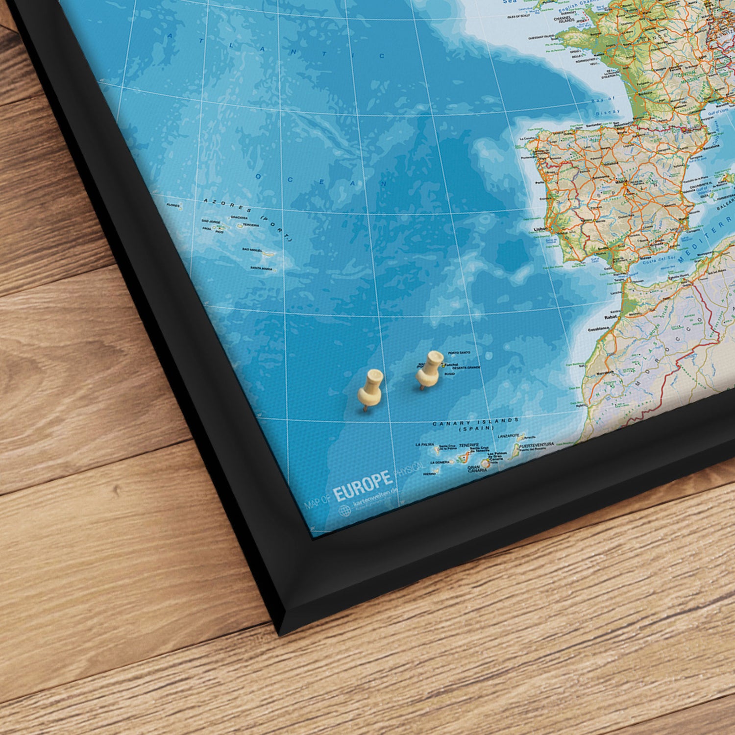 Europakort med sort ramme - Classic - Opslagstavle - Incado