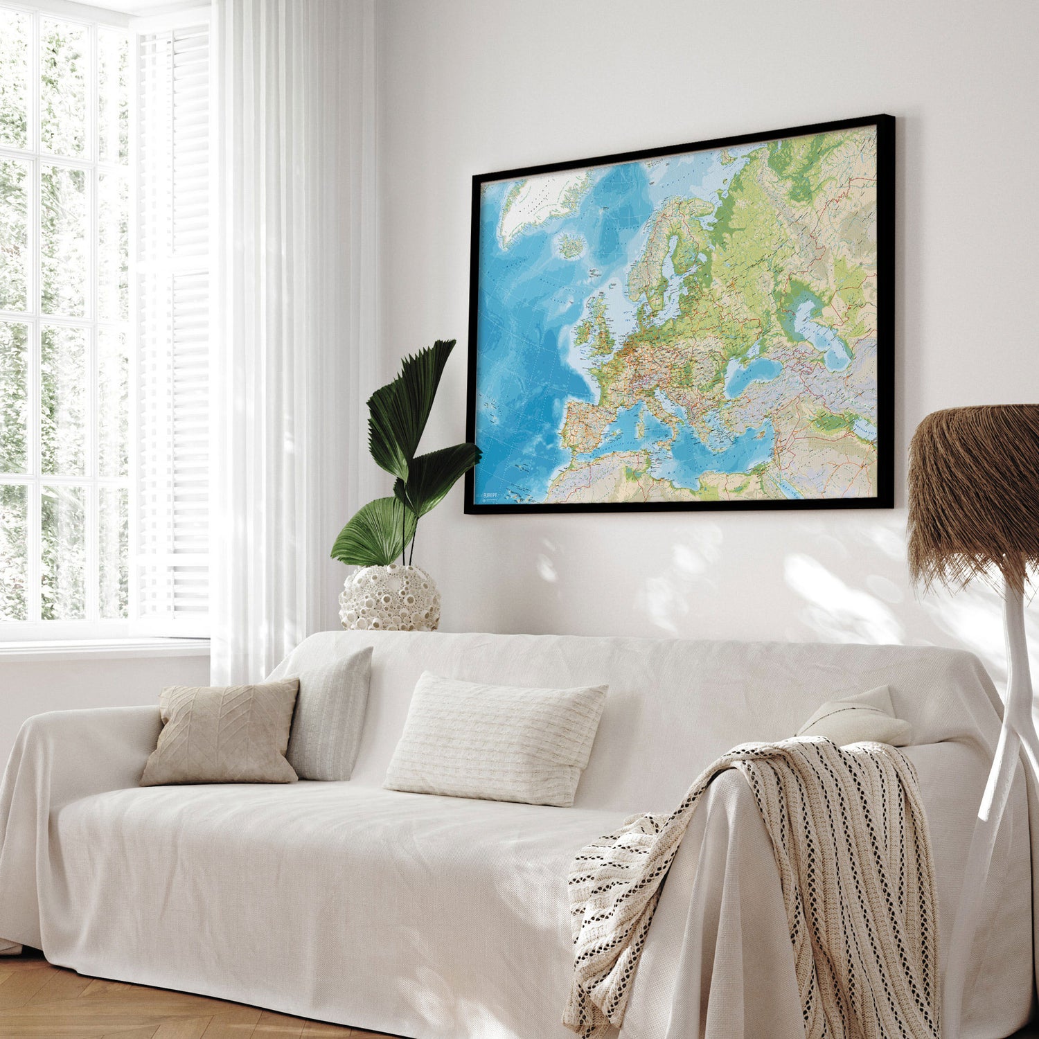 Europakort med sort ramme - Classic - Opslagstavle - Incado