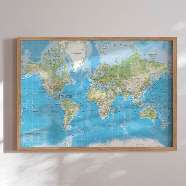 Verdenskort - Classic - Plakat - Incado