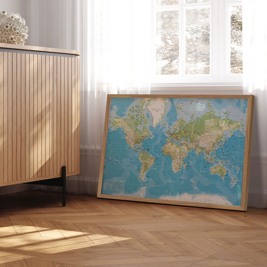 Verdenskort - Classic - Plakat - Incado