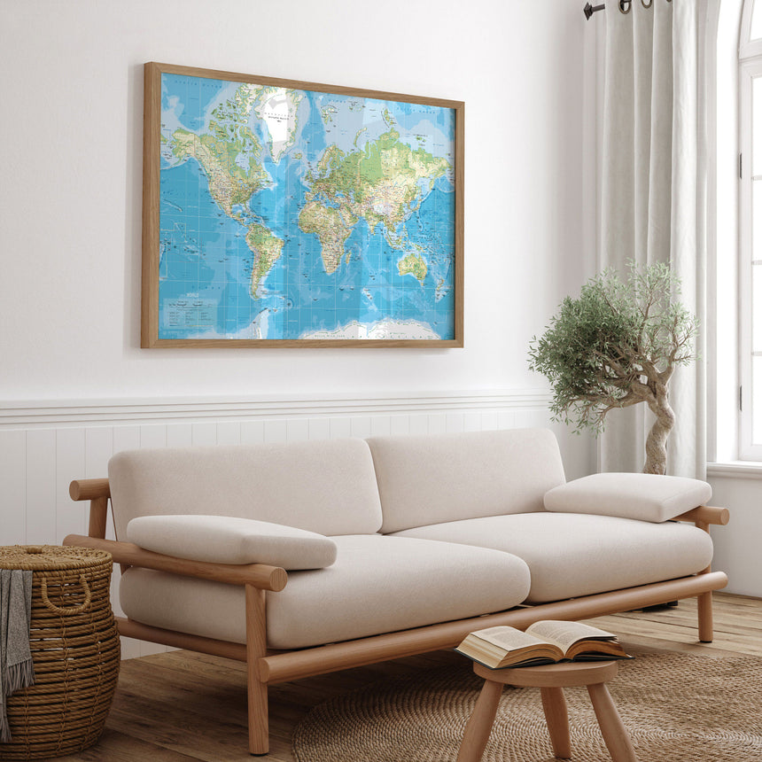 Verdenskort - Classic - Plakat - Incado