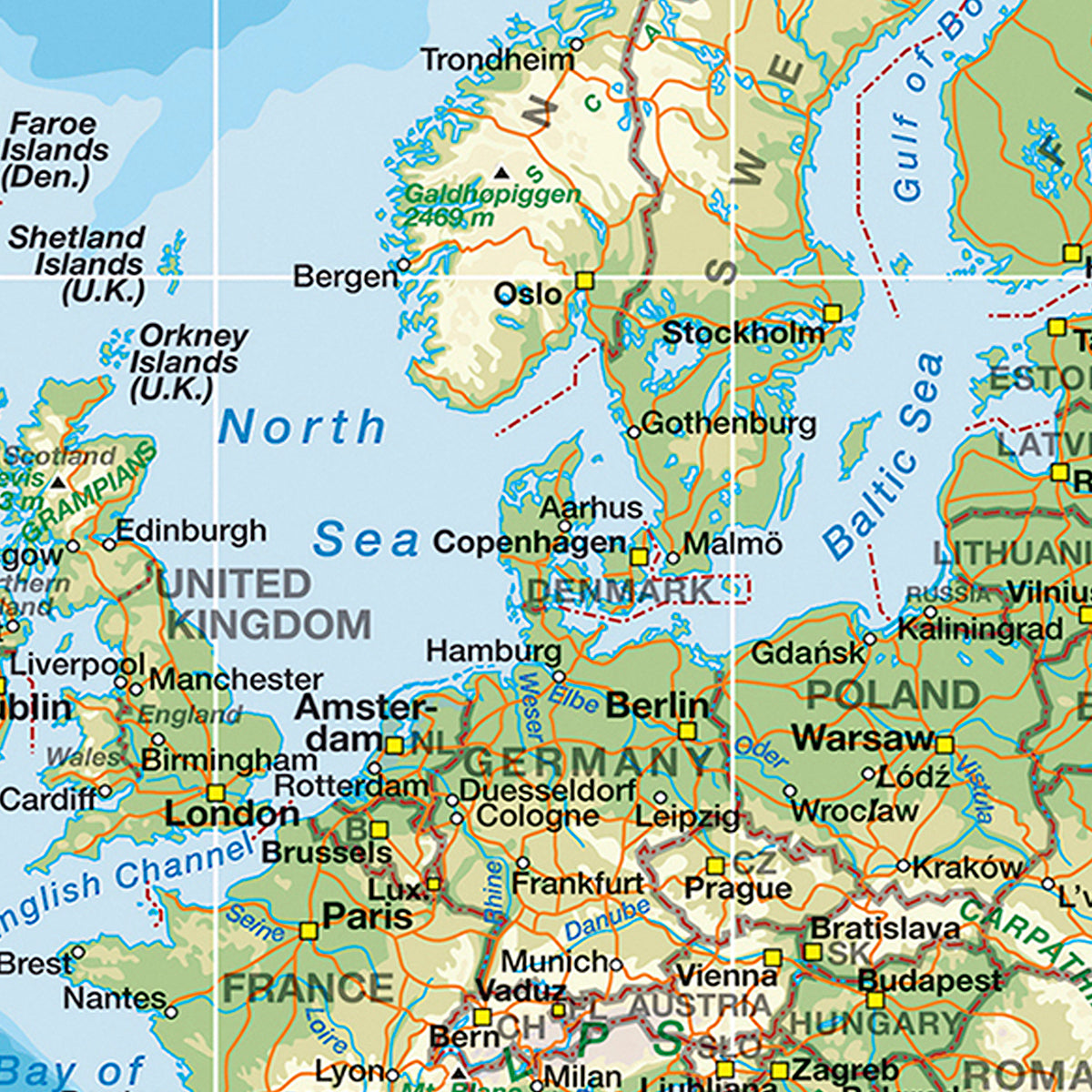 Verdenskort - Classic - Plakat - Incado