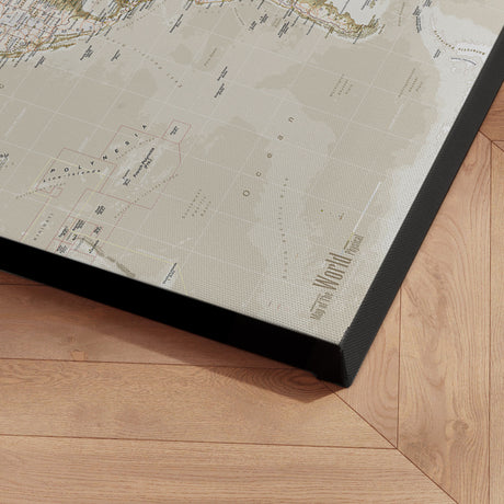 Verdenskort - Vintage - Lærredstryk - Incado