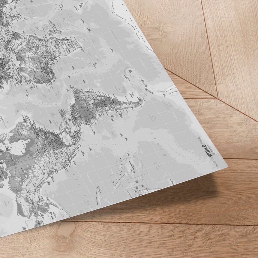 Verdenskort - Light - Plakat - Incado