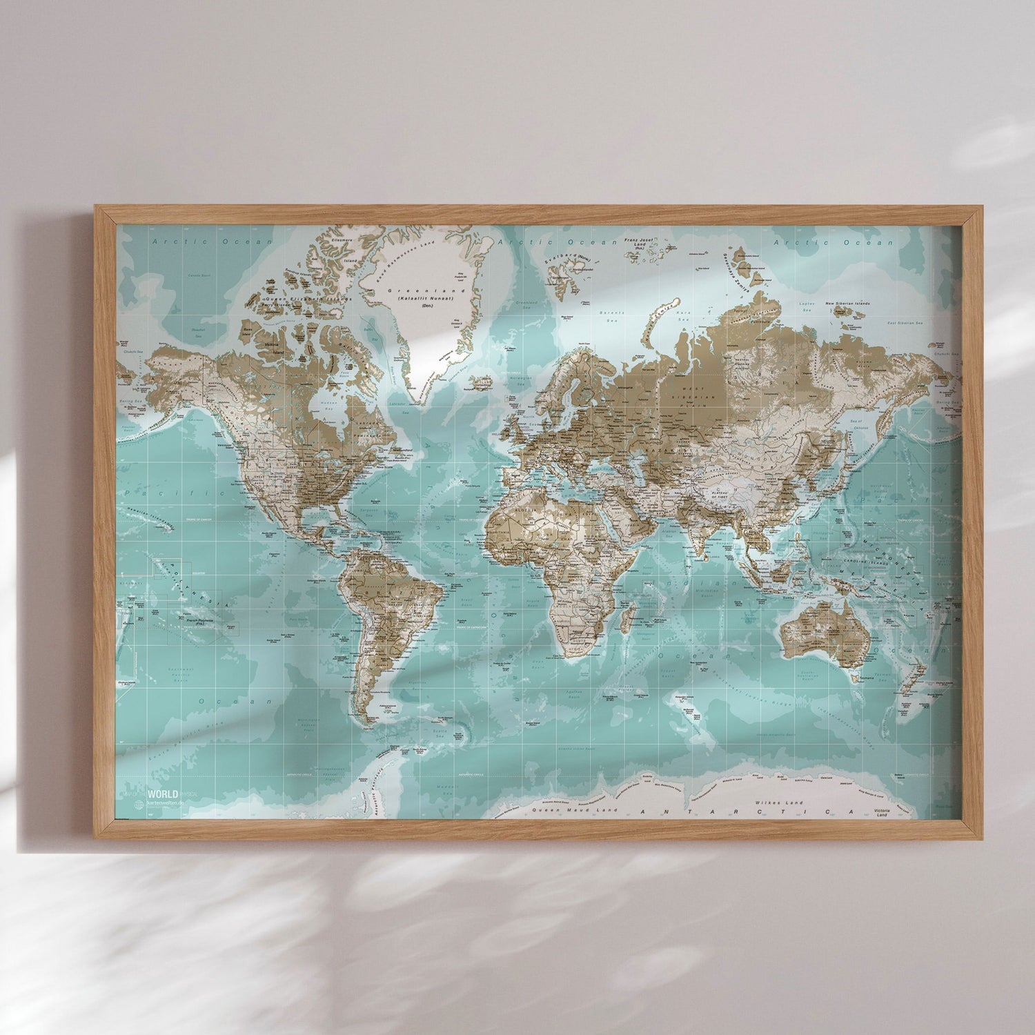 Verdenskort - Winter - Plakat - Incado