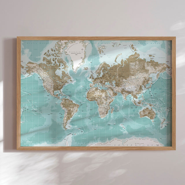 Verdenskort - Winter - Plakat - Incado