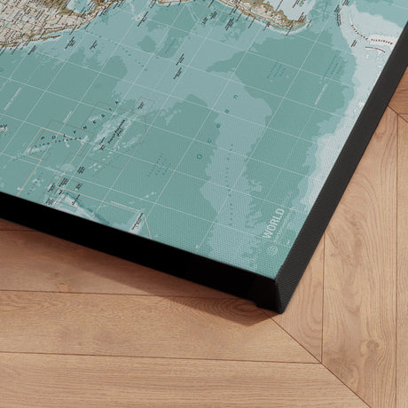 Verdenskort - Winter - Lærredstryk - Incado