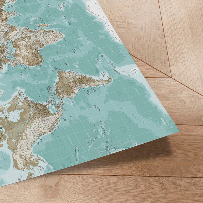 Verdenskort - Winter - Plakat - Incado