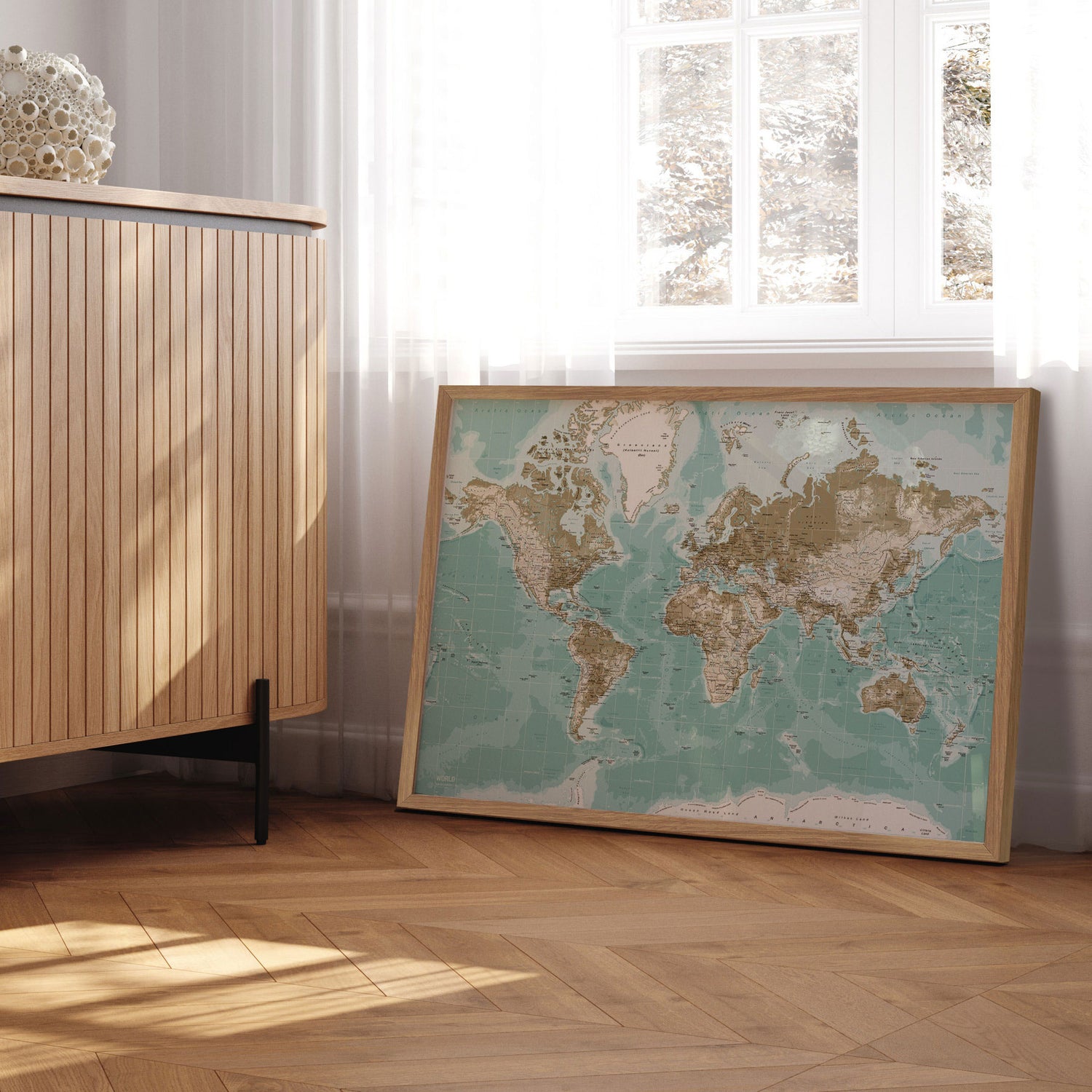 Verdenskort - Winter - Plakat - Incado