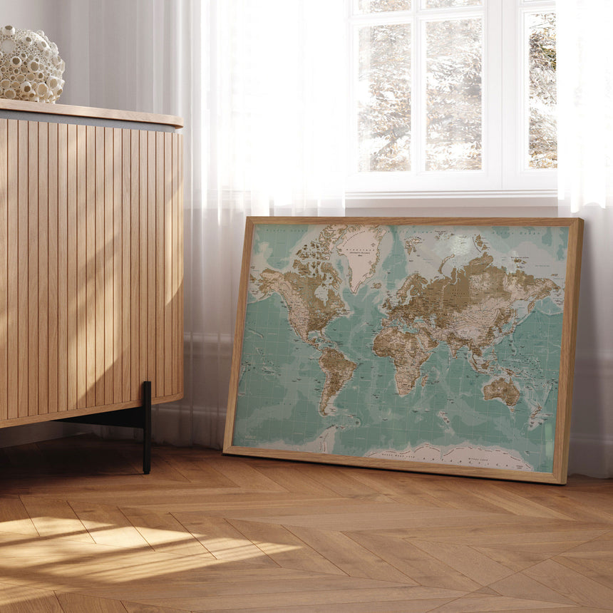 Verdenskort - Winter - Plakat - Incado