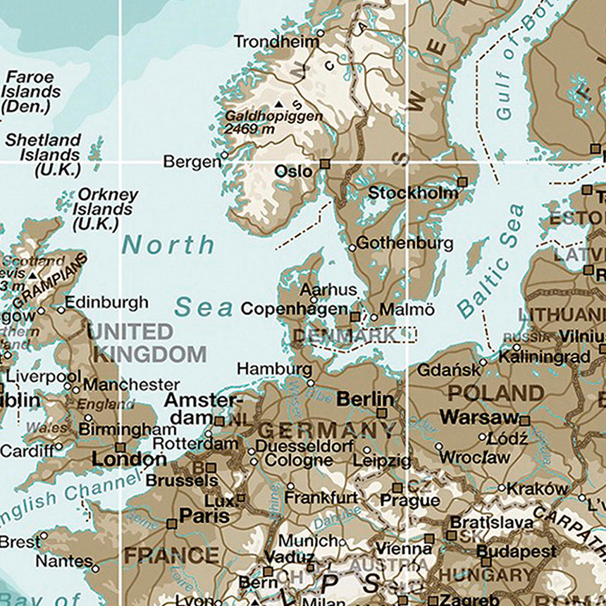 Verdenskort - Winter - Plakat - Incado