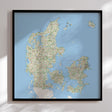 Danmarkskort med sort ramme - Classic - Opslagstavle - Incado