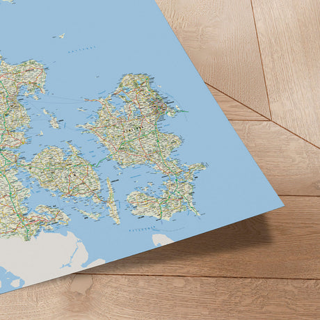 Danmarkskort - Classic - Plakat - Incado