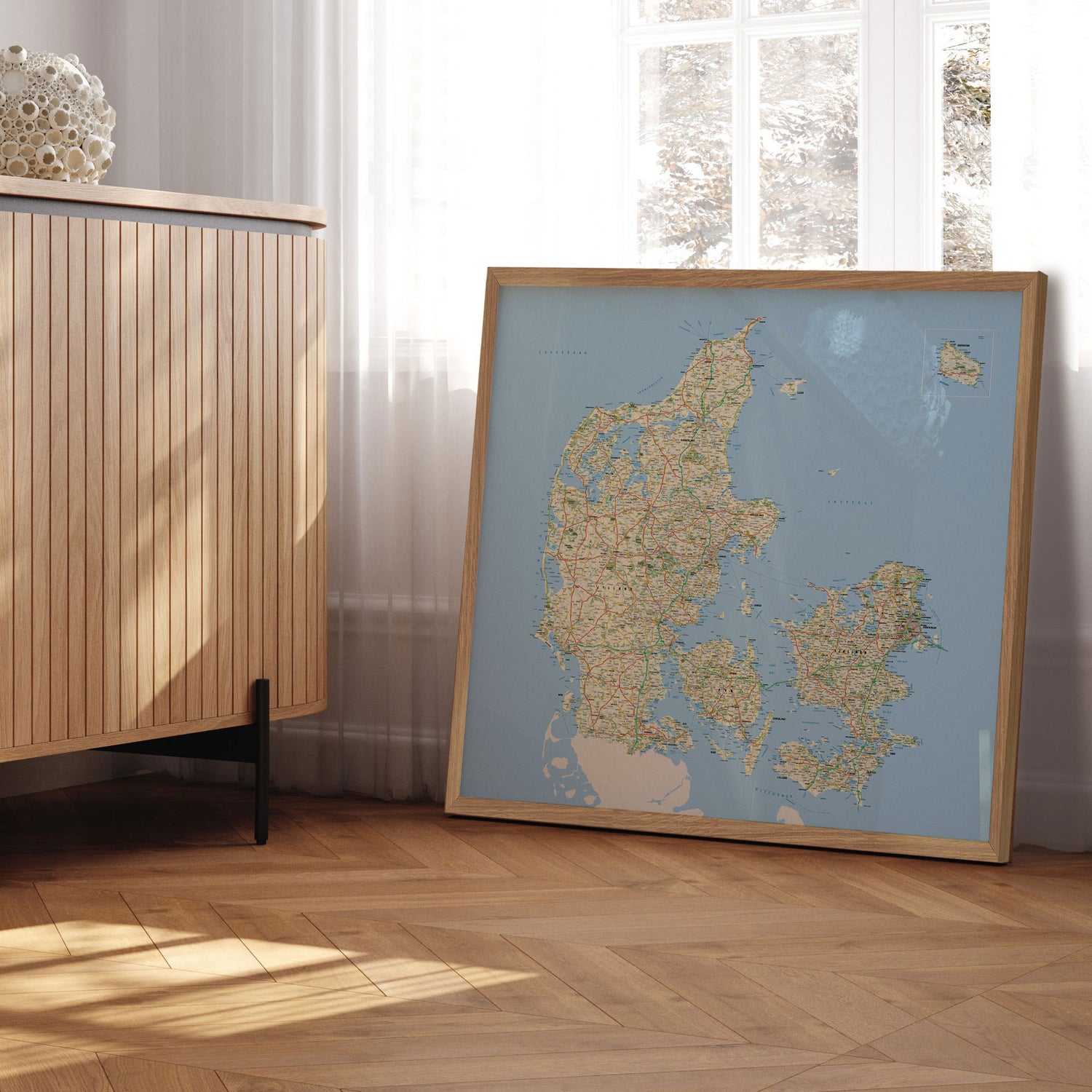 Danmarkskort - Classic - Plakat - Incado