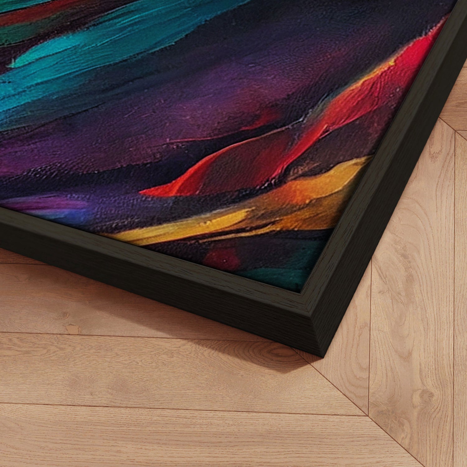 Håndlavet maleri med ramme - Freja - Mixed media - Incado