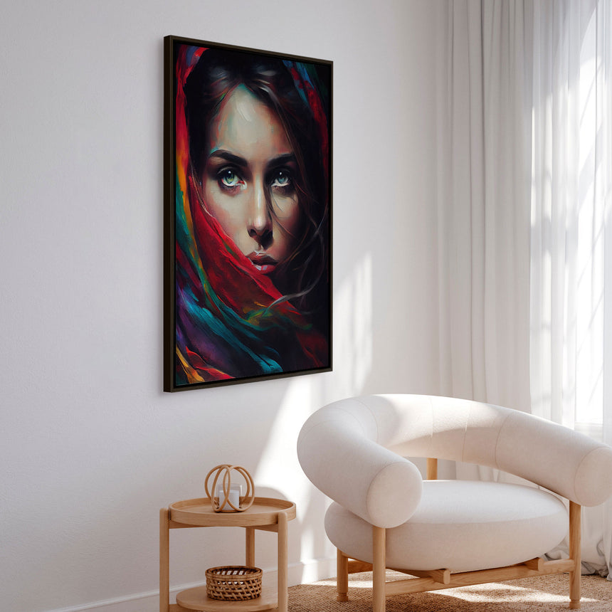 Håndlavet maleri med ramme - Freja - Mixed media - Incado