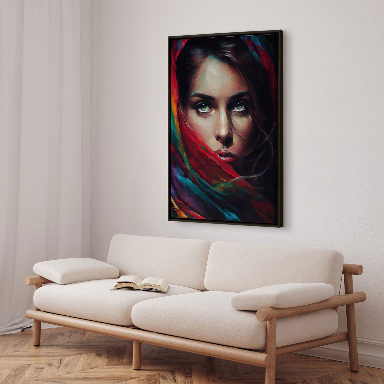 Håndlavet maleri med ramme - Freja - Mixed media - Incado