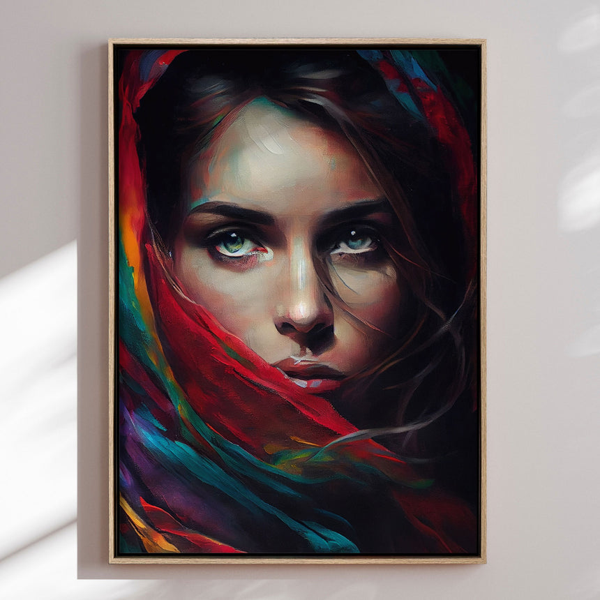 Håndlavet maleri med ramme - Freja - Mixed media - Incado