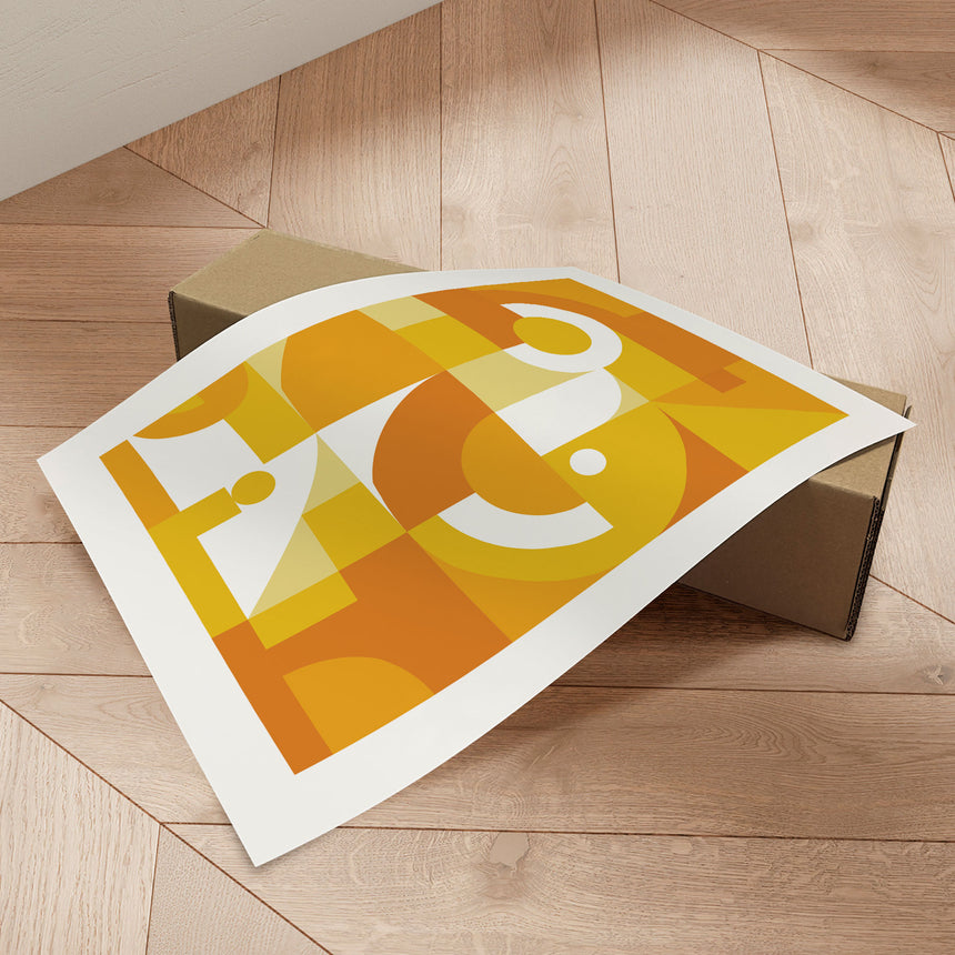 Plakat - Yellow Contours - Incado