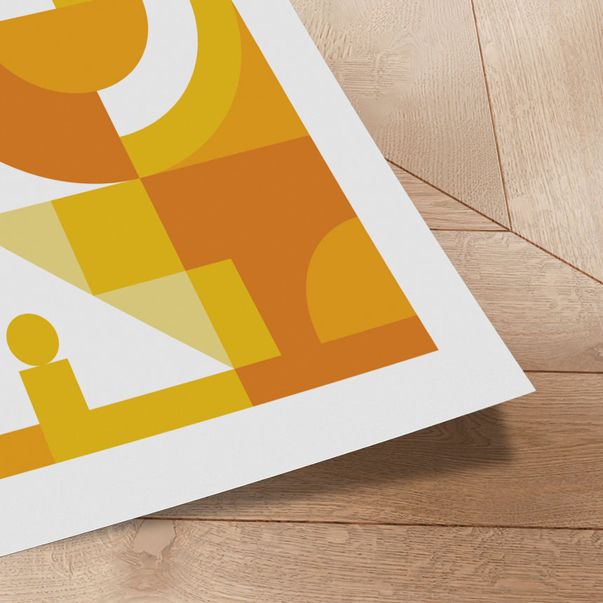 Plakat - Yellow Contours - Incado