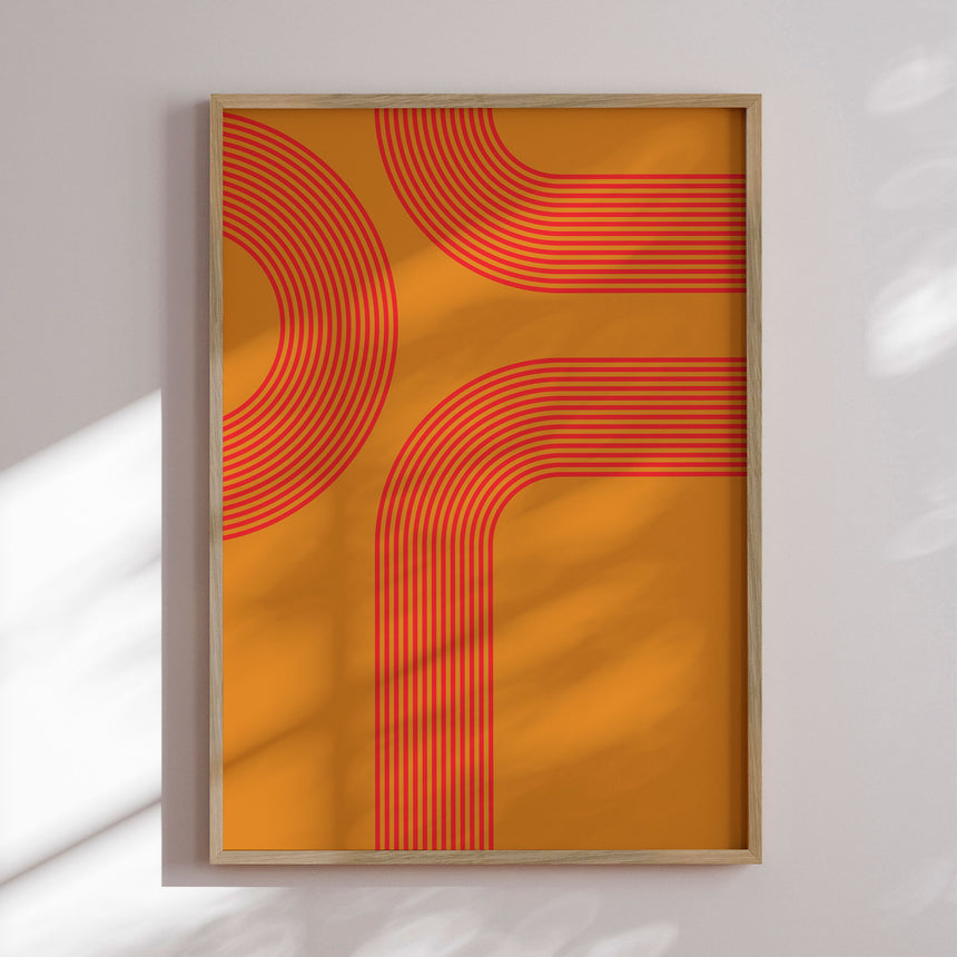 Plakat - Orange Lines - Incado