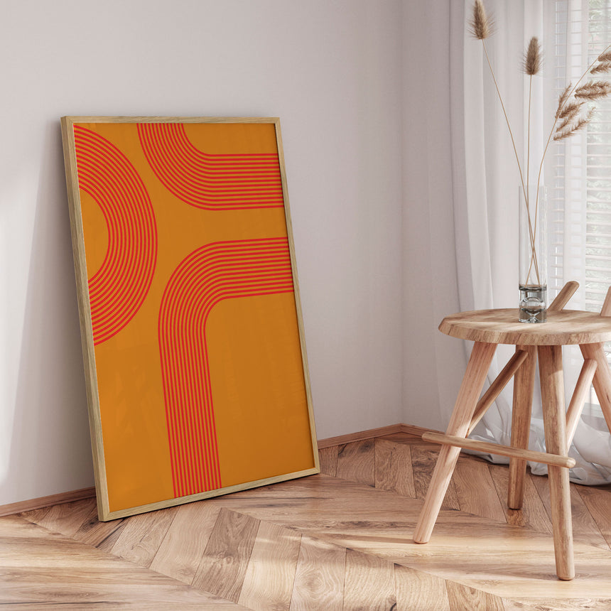 Plakat - Orange Lines - Incado
