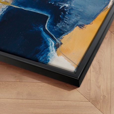 Håndlavet maleri med sort ramme - Okker Feeling - Mixed media - Incado